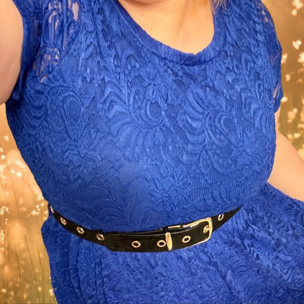 Torrid Electric Blue Fit & Flare Lace Midi Dress 1 1XL, 2 2XL NWT - Picture 5 of 14